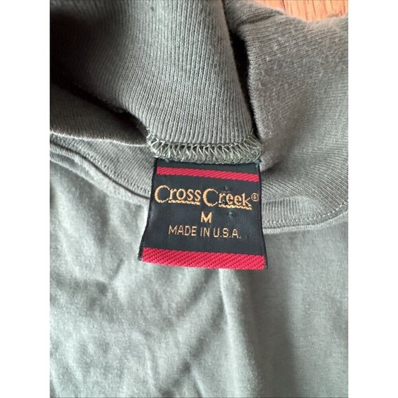 Cross Creek Vintage Rugby Shirt Striped Purple Green Long Sleeve USA Made Size M - Picture 3 of 6